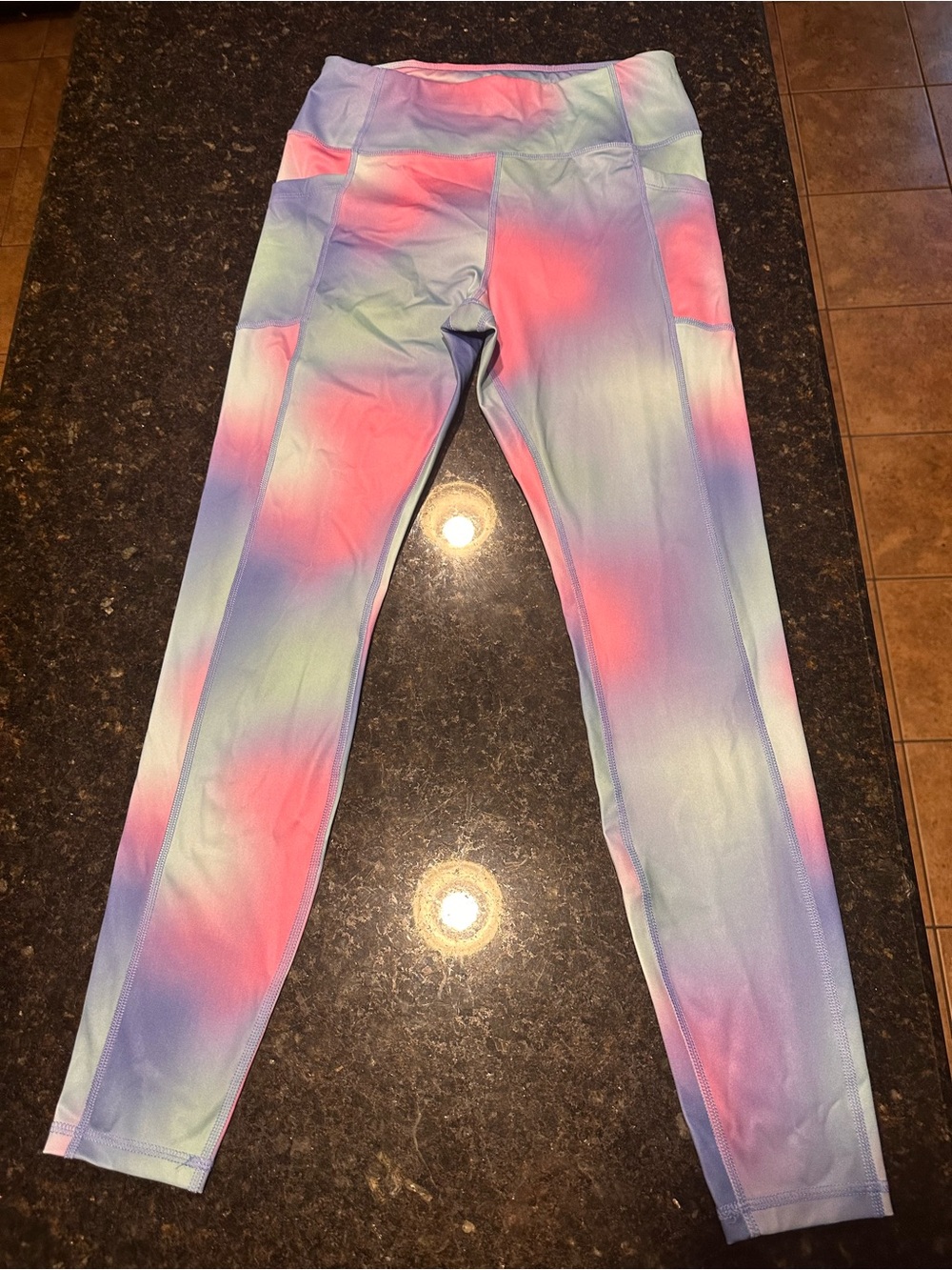 Avia Girls Tie-Dye Leggings in Pink, Purple & Blue